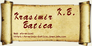 Krasimir Batica vizit kartica